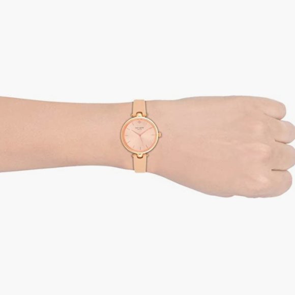 NWT Kate Spade NY Women\'s Holland Quartz Stainless Steel Leather Band Watch